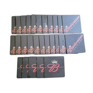 Vintage Cardboard Bar Coasters Budweiser Lot Of 27 Double Sided